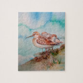 Waterverf Sandpiper Shore Bird Legpuzzel (Verticaal)