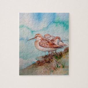 Waterverf Sandpiper Shore Bird Legpuzzel