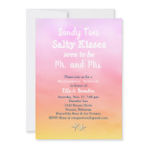 Waterverf Sandy Toes Rehearsal Dinner sunset