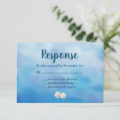 Waterverf Sandy Toes RSVP en dollars Kaartje (Staand voorkant)