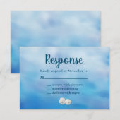 Waterverf Sandy Toes RSVP en dollars Kaartje (Voorkant / Achterkant)