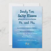 Waterverf Sandy Toes Wedding Invite starfish Kaart (Voorkant)