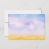 Waterverf Sandy Toes Wedding RSVP - zonsondergang  (Achterkant)