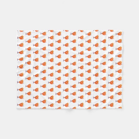 Waterverf Sangria Cocktail Drink Fleece Deken (Voorkant (Horizontaal))