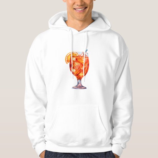 Waterverf Sangria Cocktail Drink Hoodie (Voorkant)
