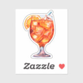 Waterverf Sangria Cocktail Drink Sticker (Vel)