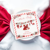 Waterverf Santa Baby Christmas Girl Baby shower Servet