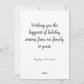 Waterverf Santa Black Lab Feestdagenkaart (Achterkant)