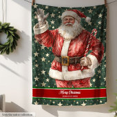 Waterverf Santa Blanket voor kerstcadeau Fleece Deken