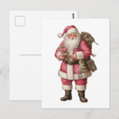 Waterverf Santa Briefkaart (Voorkant / Achterkant)