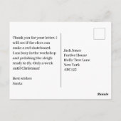 Waterverf Santa Christmas Afbeelding Briefkaart (Achterkant)