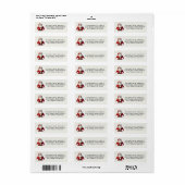  Waterverf Santa Christmas Return Adres Etiket (Full Sheet)