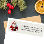 Waterverf Santa Christmas Return Adres Etiket<br><div class="desc">Voeg een vleugje nostalgie toe aan uw vakantiecorrespondentie met dit Waterverf Deer Christmas Return Adreslabel. Perfect voor het verbeteren van uw feestelijke e-mail, deze vakantie retour adreslabels combineren een strak, eenvoudig en minimaal ontwerp met charmante flair. Het elegante waterverf hertenkunstwerk legt de gezelligheid van een kerstbos vast, terwijl de gedurfde,...</div>