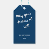 Waterverf Santa Claus Angler Vis Cadeaulabel (Achterkant)