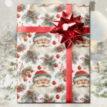 Waterverf Santa Claus Christmas Country Cottage