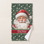 Waterverf Santa Claus Custom Badhanddoek Set Bad Handdoek (Handdoek)