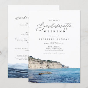 Waterverf Santa Cruz California Beach Ocean Kaart