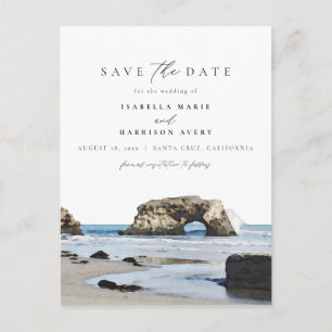 Waterverf Santa Cruz California Beach Painting Briefkaart