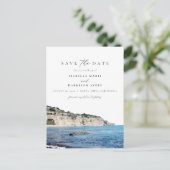 Waterverf Santa Cruz California Beach Skyline Briefkaart (Staand voorkant)