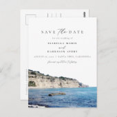 Waterverf Santa Cruz California Beach Skyline Briefkaart (Voorkant / Achterkant)