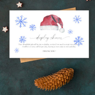 Waterverf Santa Hoed - Display Douche Informatiekaartje