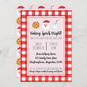 Waterverf Santa Milk en Cookie Swap Uitnodiging (Voorkant / Achterkant)