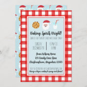 Waterverf Santa Milk en Cookie Swap Uitnodiging (Voorkant / Achterkant)