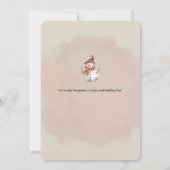 waterverf Santa retro vakantie feestuitnodiging Kaart (Achterkant)