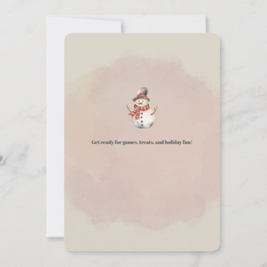 waterverf Santa retro vakantie feestuitnodiging Kaart (Achterkant)