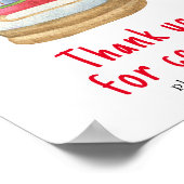 Waterverf santa slee - Bedankt voor uw komst Poster (Hoek)