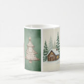 Waterverf Santa, Tree & Fox Mok (Center)