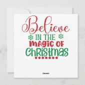 Waterverf Santa Vakantie Kaart (Achterkant)