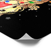 Waterverf Santa Zee Schildpad Kerstverlichting Oce Poster (Hoek)