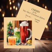 Waterverf Santa's Brew | Kerstdranken | Informatiekaartje