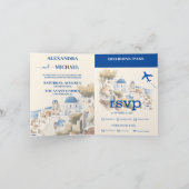 Waterverf Santorini Bestemming bruiloft (Binnen)