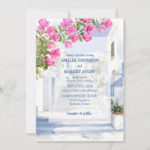 Waterverf Santorini Bestemming Griekenland Huwelij Kaart (Voorkant)