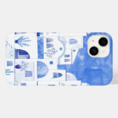 Waterverf Santorini Case-Mate iPhone Case (Achterkant (horizontaal))