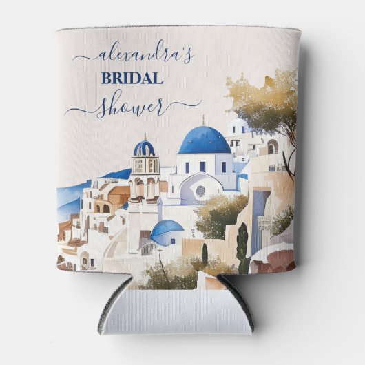 Waterverf Santorini Destination Bridal Blikjeskoeler (Voorkant)