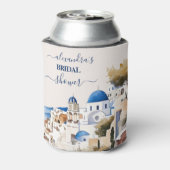 Waterverf Santorini Destination Bridal Blikjeskoeler (Blikje Achterkant)