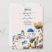 Waterverf Santorini Destination Bridal Kaart (Voorkant)