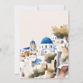Waterverf Santorini Destination Bridal Kaart (Achterkant)
