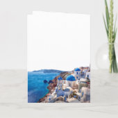 Waterverf Santorini Elegante Trouwfolder Programma (Achterkant)