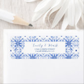 Waterverf Santorini Griekenland bruiloft retour ad Etiket (Insitu)