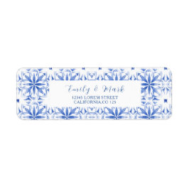 Waterverf Santorini Griekenland bruiloft retour ad Etiket