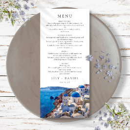 Waterverf Santorini Griekenland Destination Weddin Menu