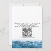 Waterverf Santorini Griekenland Modern QR Code Huw Kaart (Achterkant)