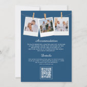 Waterverf Santorini Griekenland QR Code Bruiloft Kaart (Achterkant)