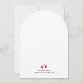 Waterverf Santorini Griekenland Skyline bruiloft Kaart (Achterkant)