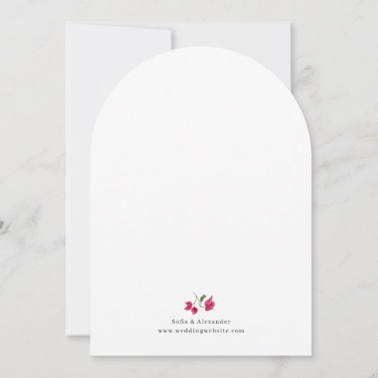 Waterverf Santorini Griekenland Skyline bruiloft Kaart (Achterkant)