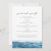 Waterverf Santorini Griekenland Skyline Ocean Trop Kaart (Achterkant)